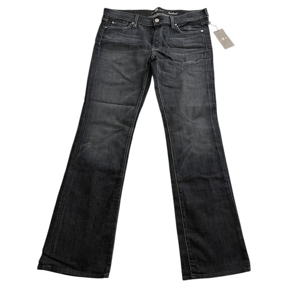 7 Seven For All Mankind Seven Bootcut Button Fly Dark Blue Denim Jeans NWT 32 - Picture 1 of 9